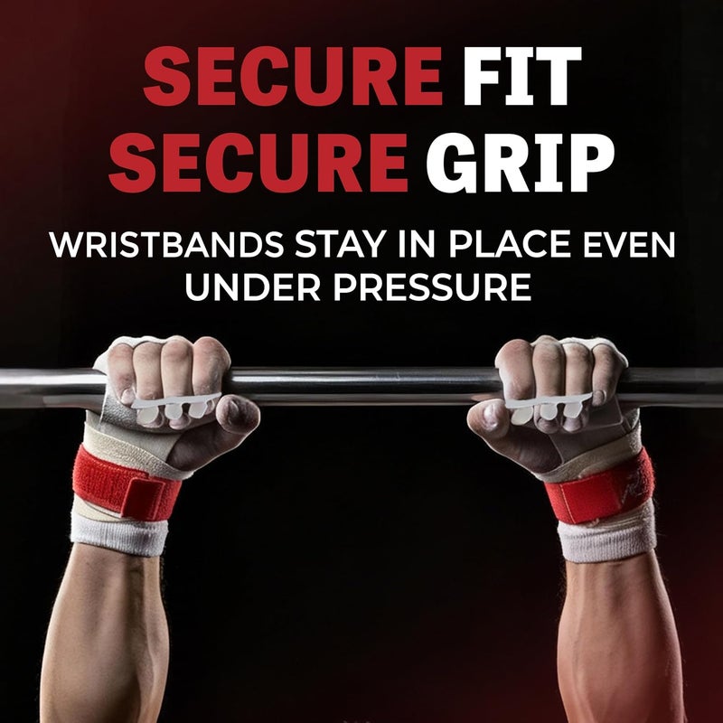 Reisport Gymnastics Wristbands - Unisex 5 Inch Sweat Wicking Wrist Protection for Grips & Training | One Size Fits Most - Available in Pink or White | Swiss Made Quality for Gymnasts - Image 4
